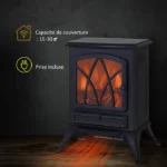 Cheminée électrique - HOMCOM - sur pied 1000/2000 W – Image 2